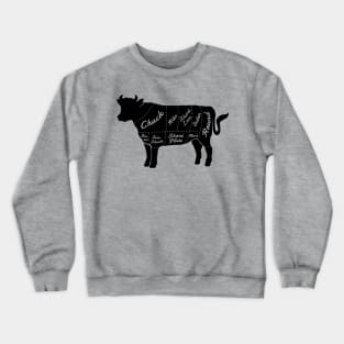 Meatlover's Cow Diagramm Crewneck Sweatshirt